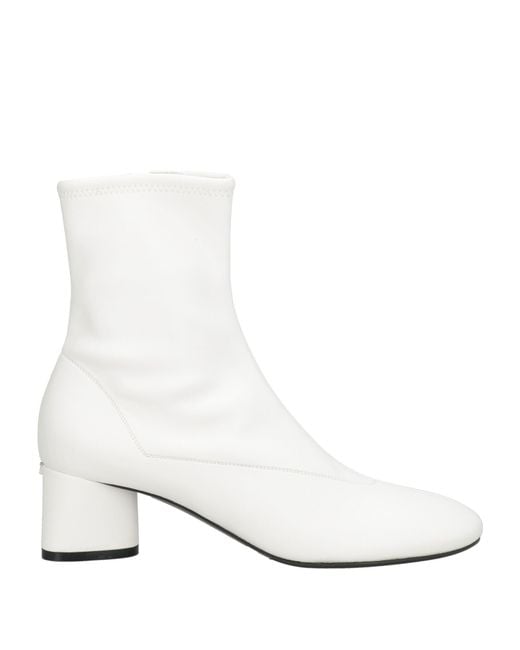 Sergio Rossi White Ankle Boots