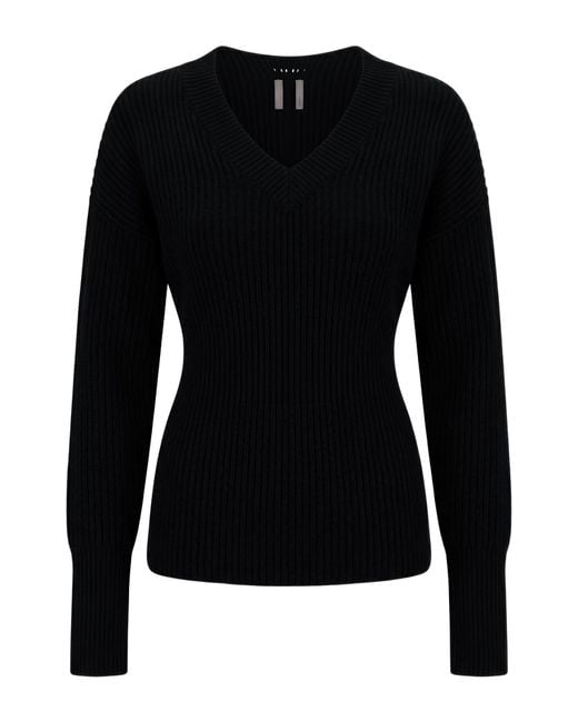 Rick Owens Black Sweater Virgin Wool