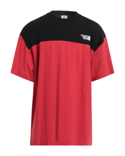 Vetements Red T-shirt for men