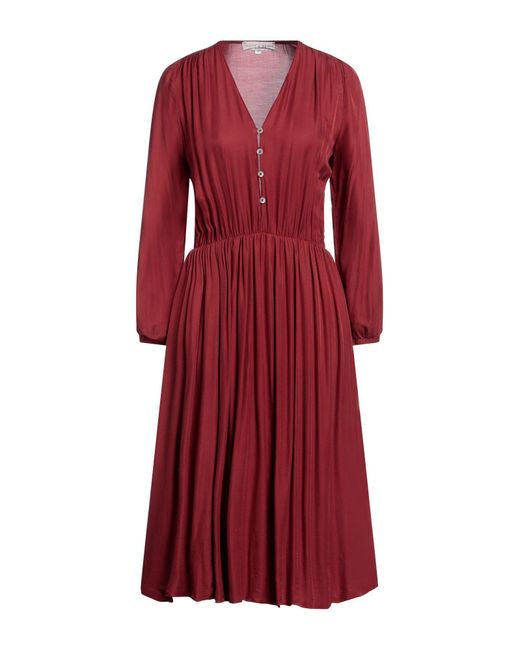 SKILLS & GENES Red Midi Dress