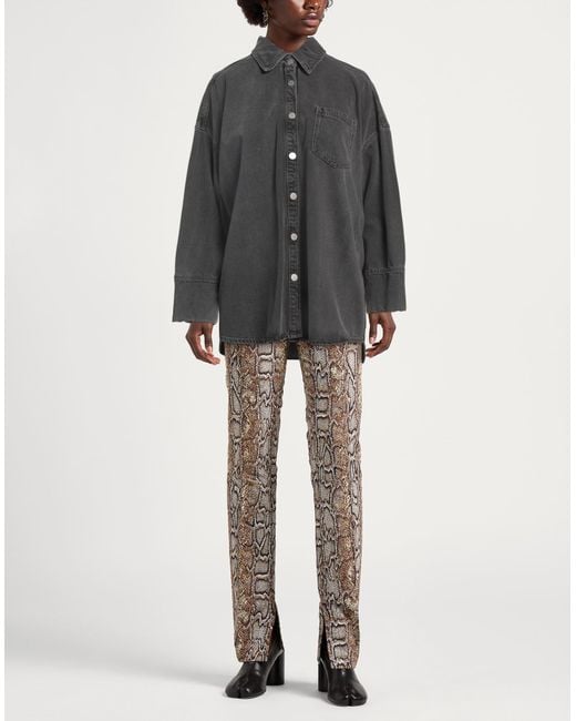REMAIN Birger Christensen Gray Denim Shirt Organic Cotton, Lyocell, Modal