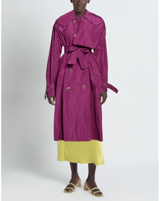 Liviana Conti Purple Overcoat & Trench Coat