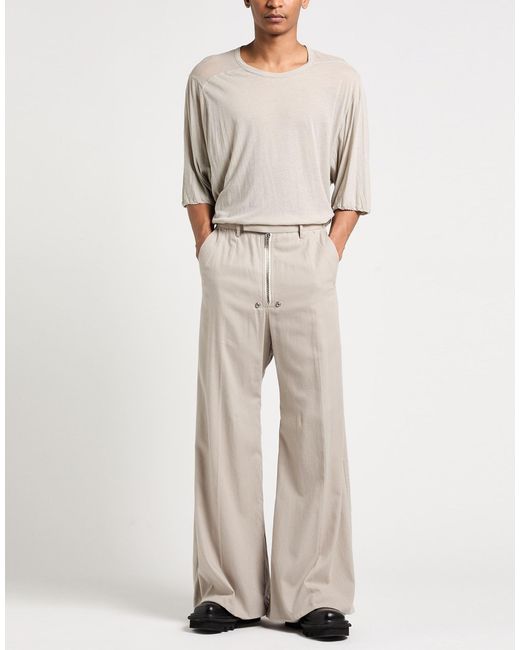 Rick Owens Natural Pants Cotton, Wool for men