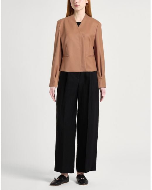 Grifoni Brown Camel Blazer Polyester, Virgin Wool, Elastane
