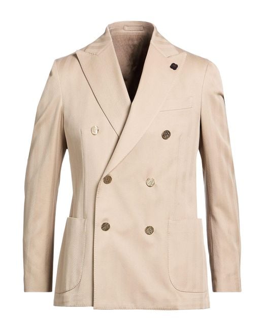 Lardini Natural Sand Blazer Cotton for men