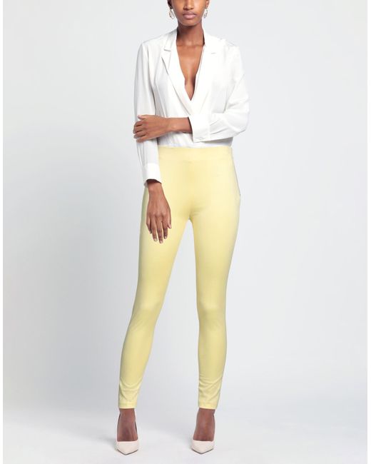 Cristinaeffe Yellow Pants Viscose, Nylon, Elastane