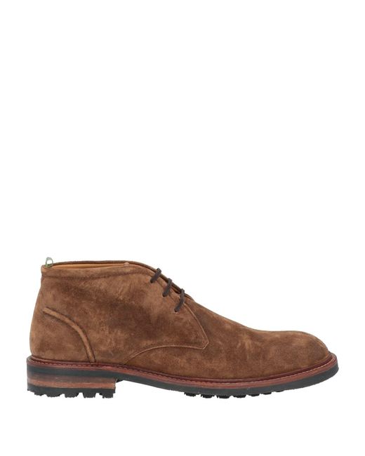 Floris Van Bommel Brown Ankle Boots for men