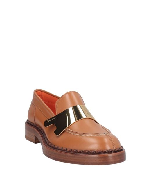 Santoni Brown Loafers