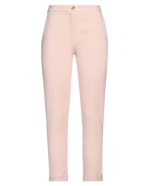 Sandro Ferrone Pink Pants Polyester, Elastane