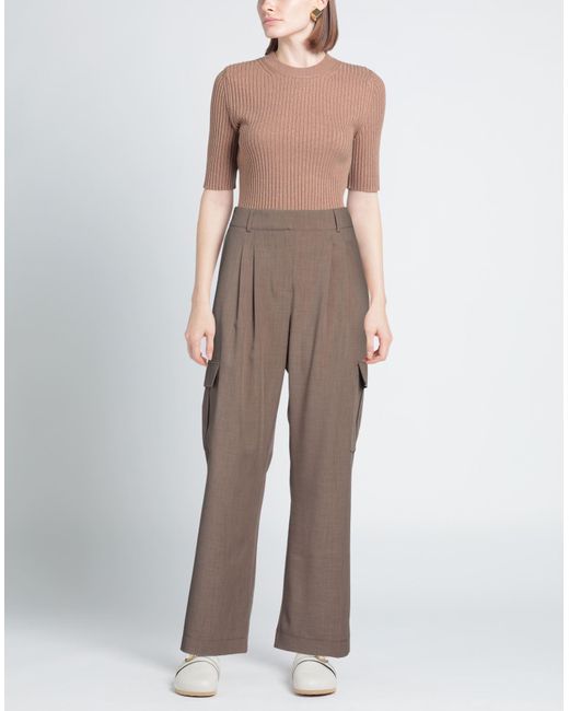 Herskind Gray Pants Recycled Polyester, Elastane, Cotton