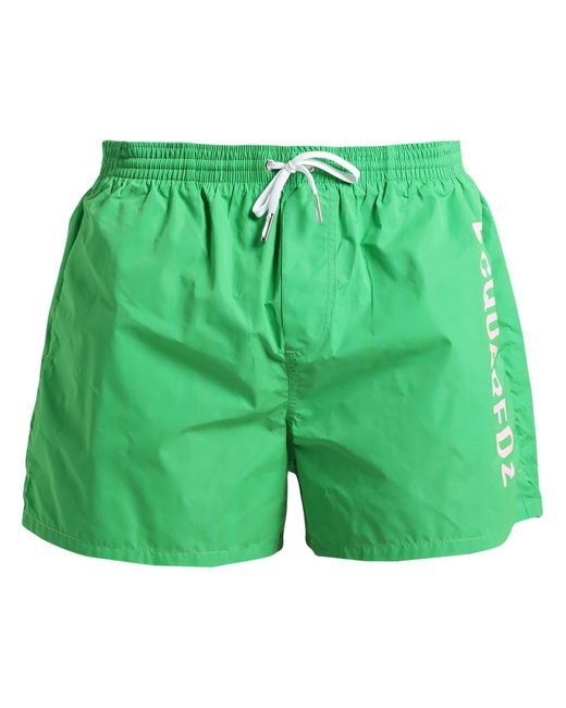 DSquared² Green Swim Trunks Polyamide for men