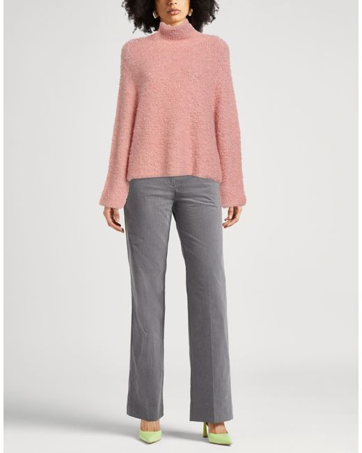 Caractere Pink Turtleneck Polyacrylic, Mohair Wool, Polyamide