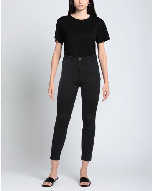 Twinset Black Jeans Cotton, Polyester, Elastane