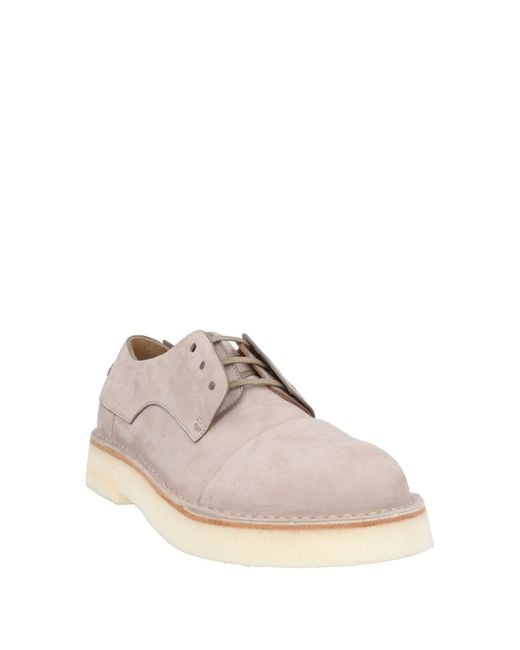 Emporio Armani Pink Taupe Lace-Up Shoes Calfskin for men