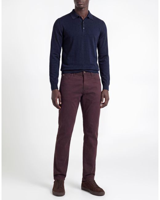 Harmont & Blaine Purple Pants Cotton, Elastane for men