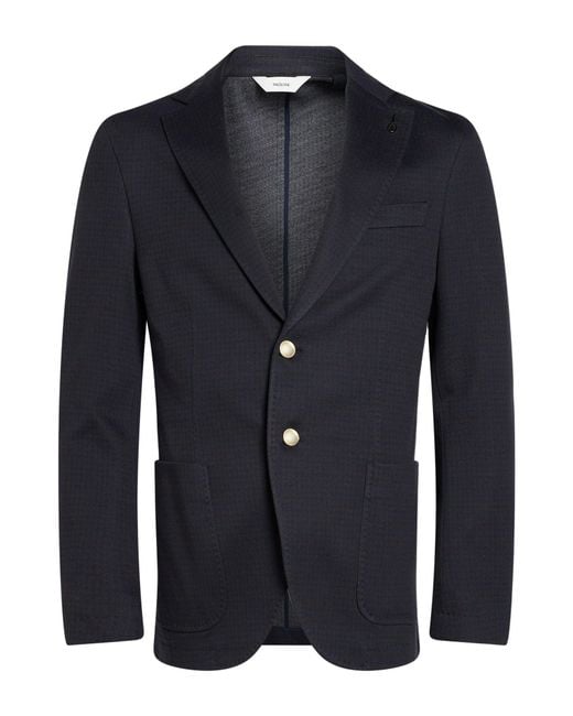 Paoloni Blue Blazer Cotton for men