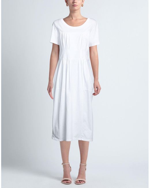 Aspesi White Midi Dress