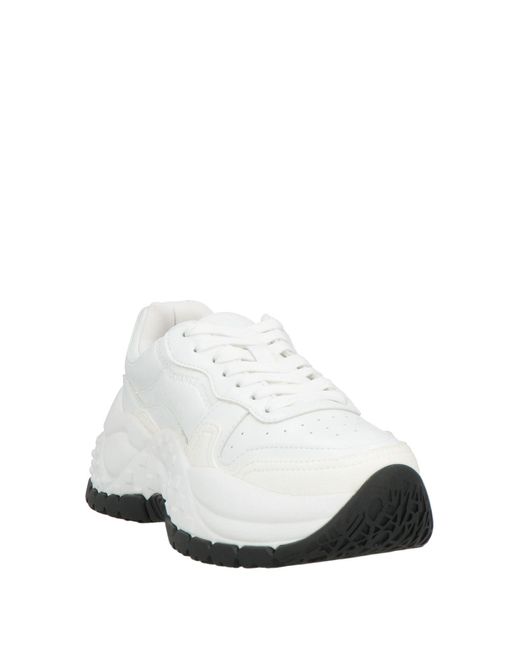 ARMANI EXCHANGE White Sneakers Polyester, Polyurethane, Elastane, Polyamide