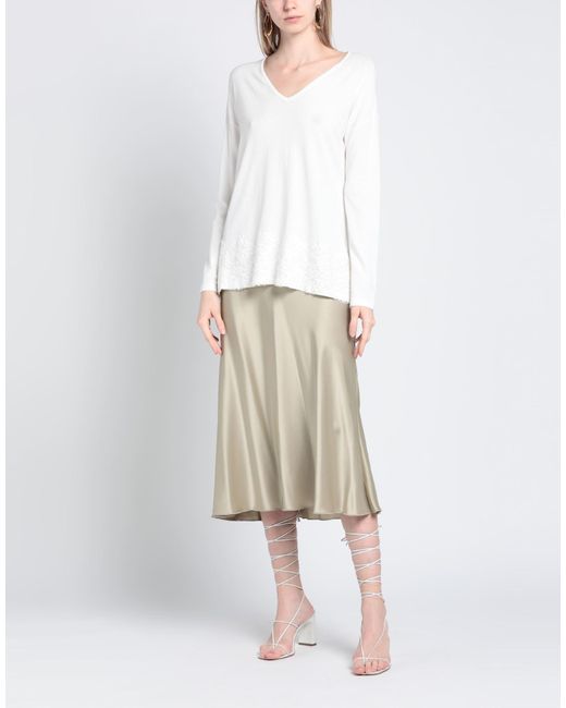 SEVENTY VENEZIA White Sweater Viscose, Polyester, Cotton, Polyamide