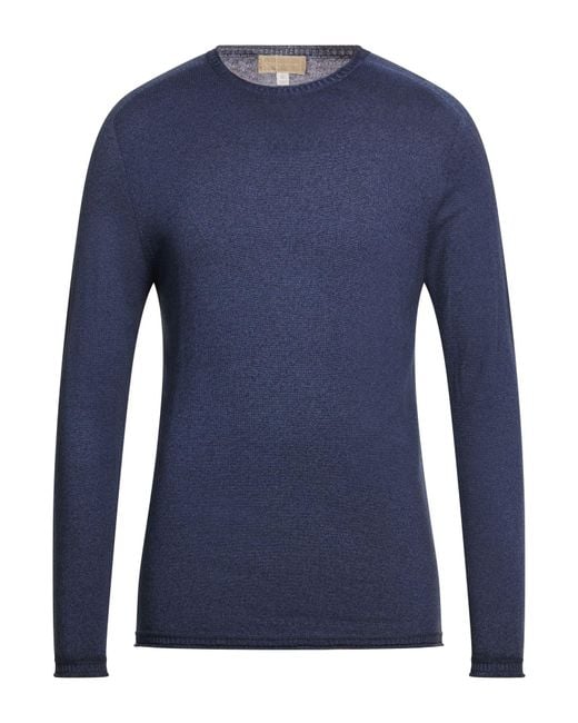 120% Lino Blue Sweater Cashmere for men