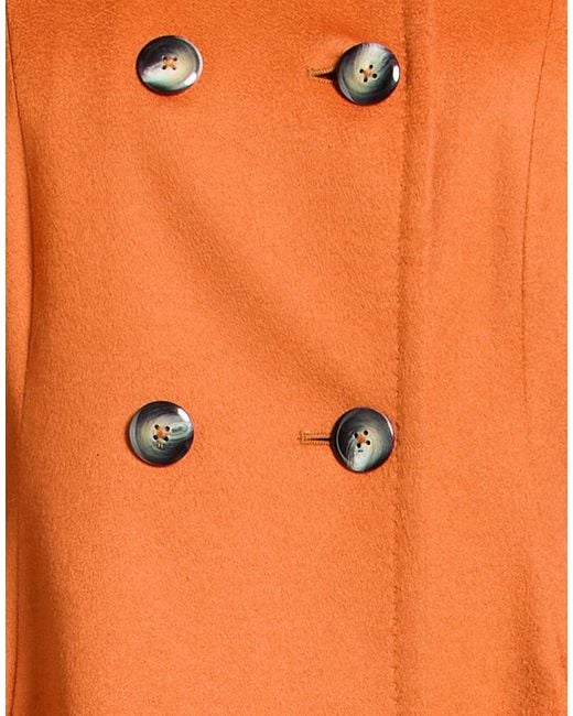 Herno Orange Coat Cashmere