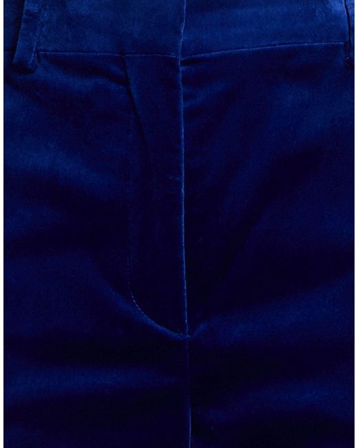 Alberta Ferretti Blue Pants Cotton, Elastane