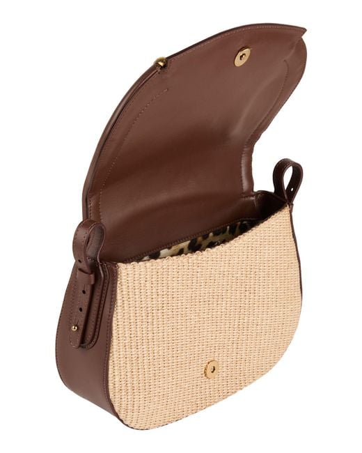Roberto Cavalli Natural Sand Shoulder Bag Cotton, Polyamide, Leather