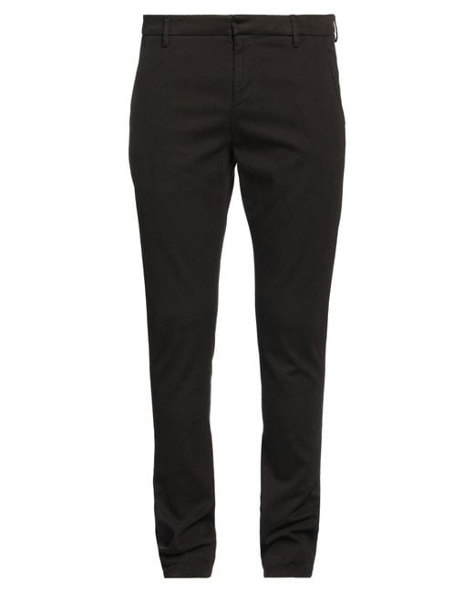 Dondup Black Pants Modal, Cotton, Elastane for men