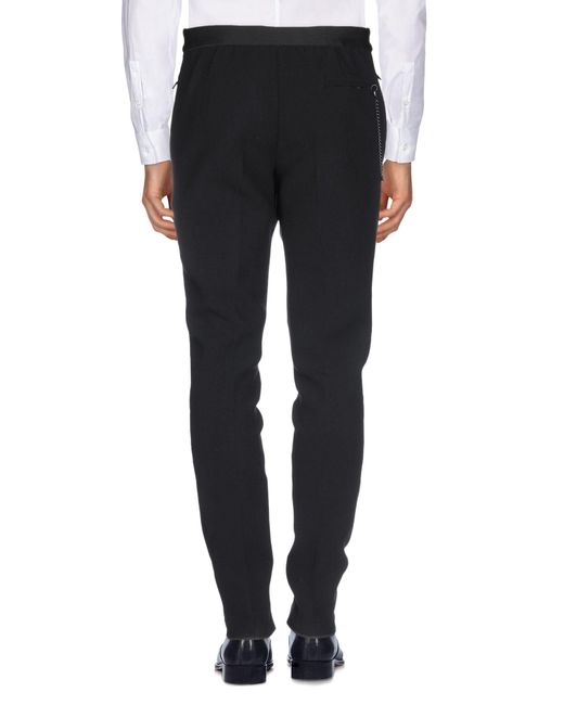 Bottega Veneta Flannel Casual Pants in Black for Men - Lyst