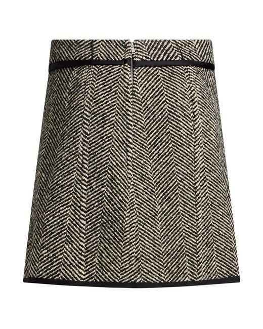 Jil Sander Gray Mini Skirt Virgin Wool, Polyamide