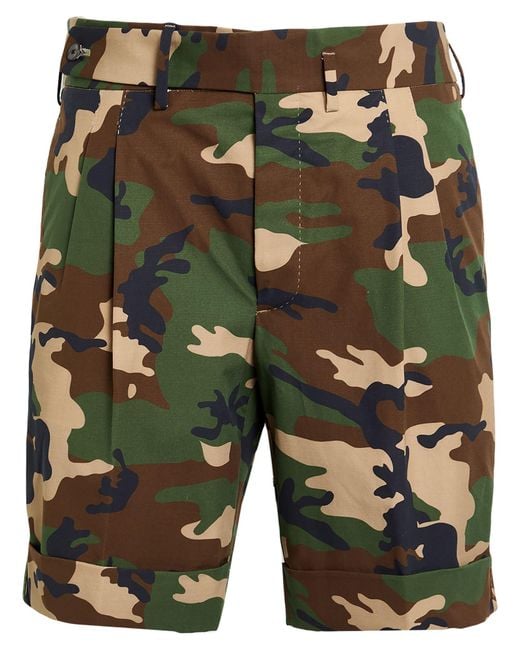 Gabriele Pasini Green Military Shorts & Bermuda Shorts Cotton for men