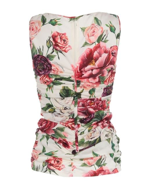 Dolce & Gabbana Red Top Silk, Elastane