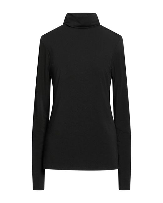 ALESSIA SANTI Black T-Shirt Polyester, Viscose, Elastane
