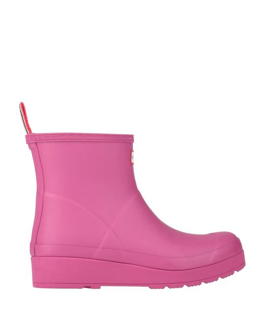 Hunter Pink Ankle Boots