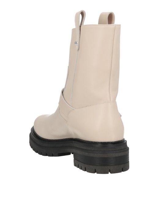 Sergio Rossi Natural Ankle Boots Leather
