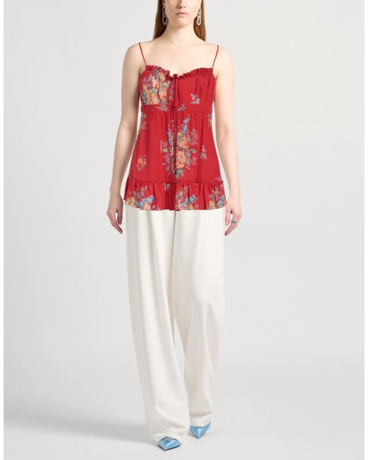 McQueen Red Top Silk