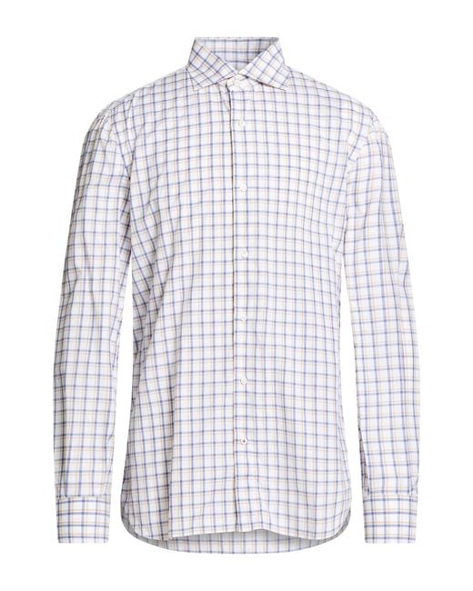 Isaia White Shirt Cotton for men