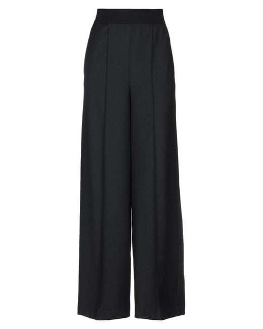 Semicouture Black Pants Virgin Wool, Polyester, Synthetic Fibers, Wool, Acrylic