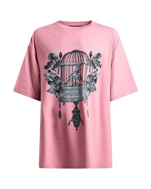 Versace Jeans Couture Pink T-Shirt Cotton for men