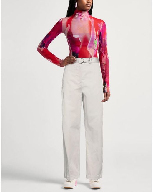MSGM Gray Pants Cotton, Elastane