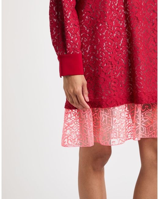 Iceberg Red Mini Dress Cotton, Polyamide, Polyester, Elastane