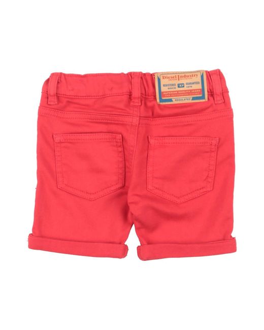 DIESEL Red Shorts & Bermuda Shorts Cotton, Elastane