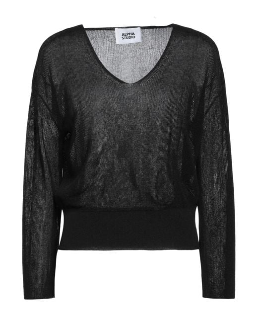 Pullover Alpha Studio de color Black