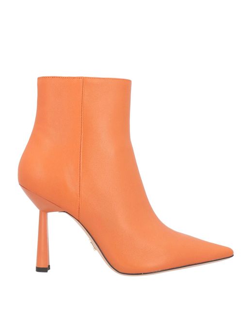 Lola Cruz Orange Ankle Boots