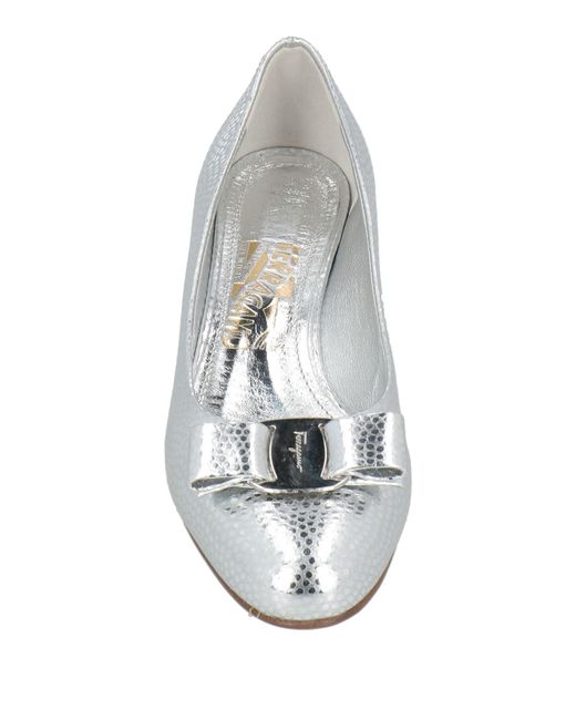 Ferragamo White Pumps