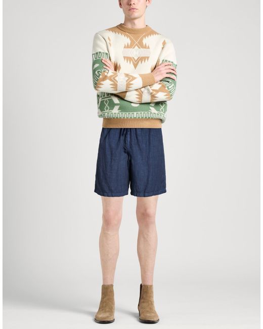 120% Lino Blue Shorts & Bermuda Shorts Linen for men