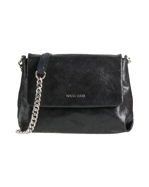 Marc Ellis Black Cross-Body Bag Leather