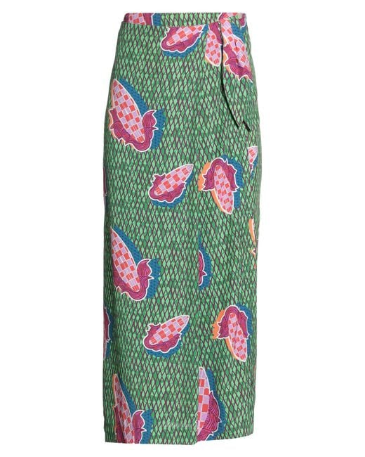 Stella Jean Green Midi-Rock