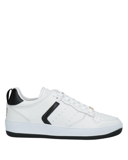Class Roberto Cavalli Leather Sneakers in White for Men | Lyst
