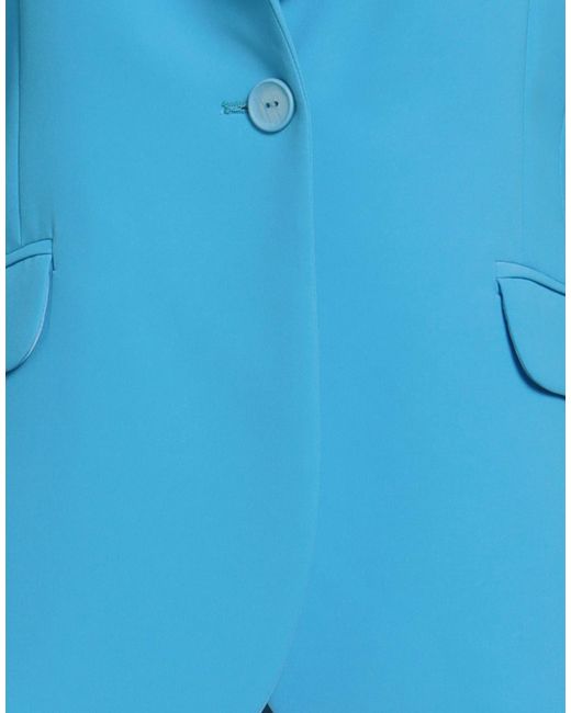 Hanita Blue Azure Blazer Polyester, Elastane